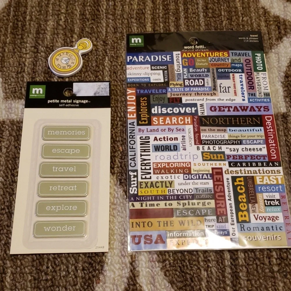 Vintage travel scrapbooking kit